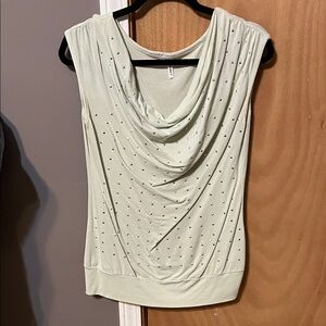 Studio Y Light Green Embellished Blouse